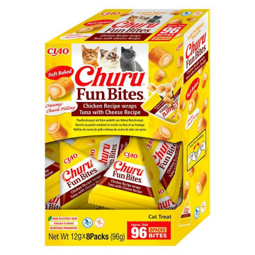 Churu Cat Fun Bites de Atún con Queso Pack 8 x 12 gr
