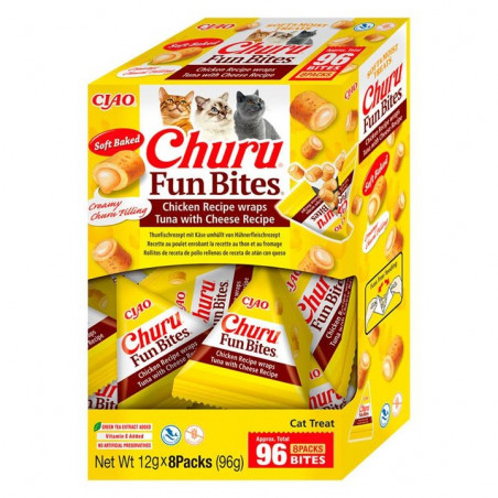 Churu Cat Fun Bites de Atún con Queso Pack 8 x 12 gr