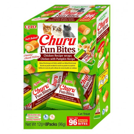 Churu Cat Fun Bites de Pollo con Calabaza Pack 8 x 12 gr