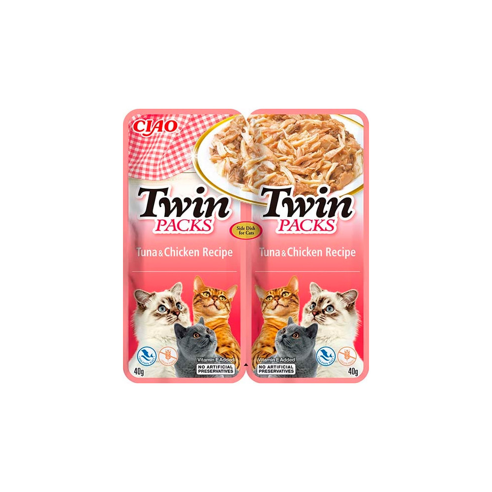 Churu Cat Twin Packs Receta de Atún y Pollo en Caldo de Atún