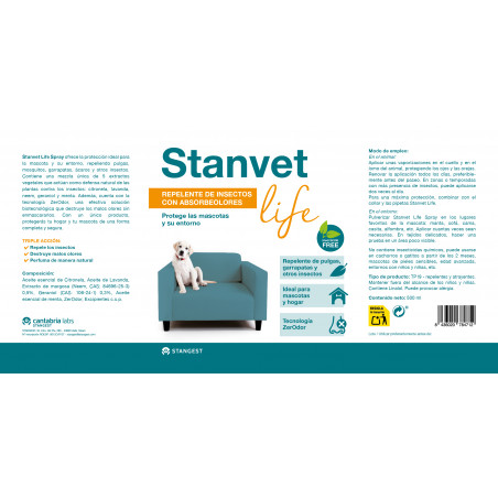 Stangest Stanvet Life Spray Repelente ETIQUETA