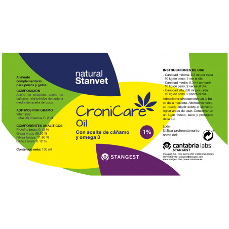 Stangest Cronicare Oil para Perros y Gatos 100 ml