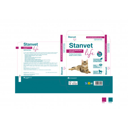 Stangest Collar Stanvet Life Vet para Gatos ETIQUETA