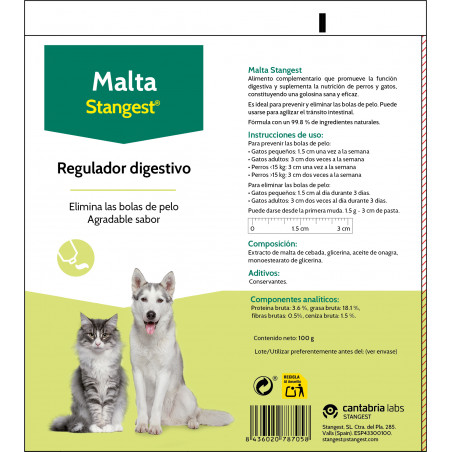 Stangest Malta para Perros y Gatos etiqueta