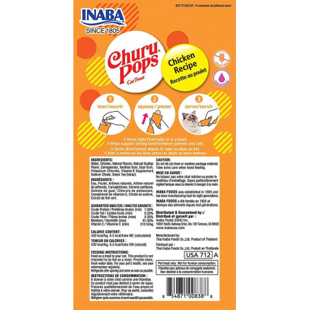 Churu Cat Pops Receta de Pollo