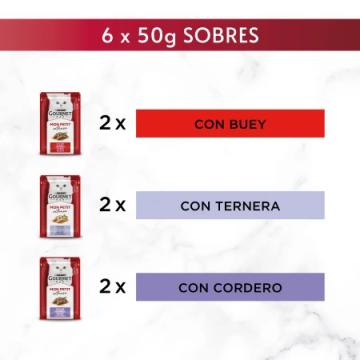 Purina Gourmet Mon Petit Sobres Buey Ternera y Cordero