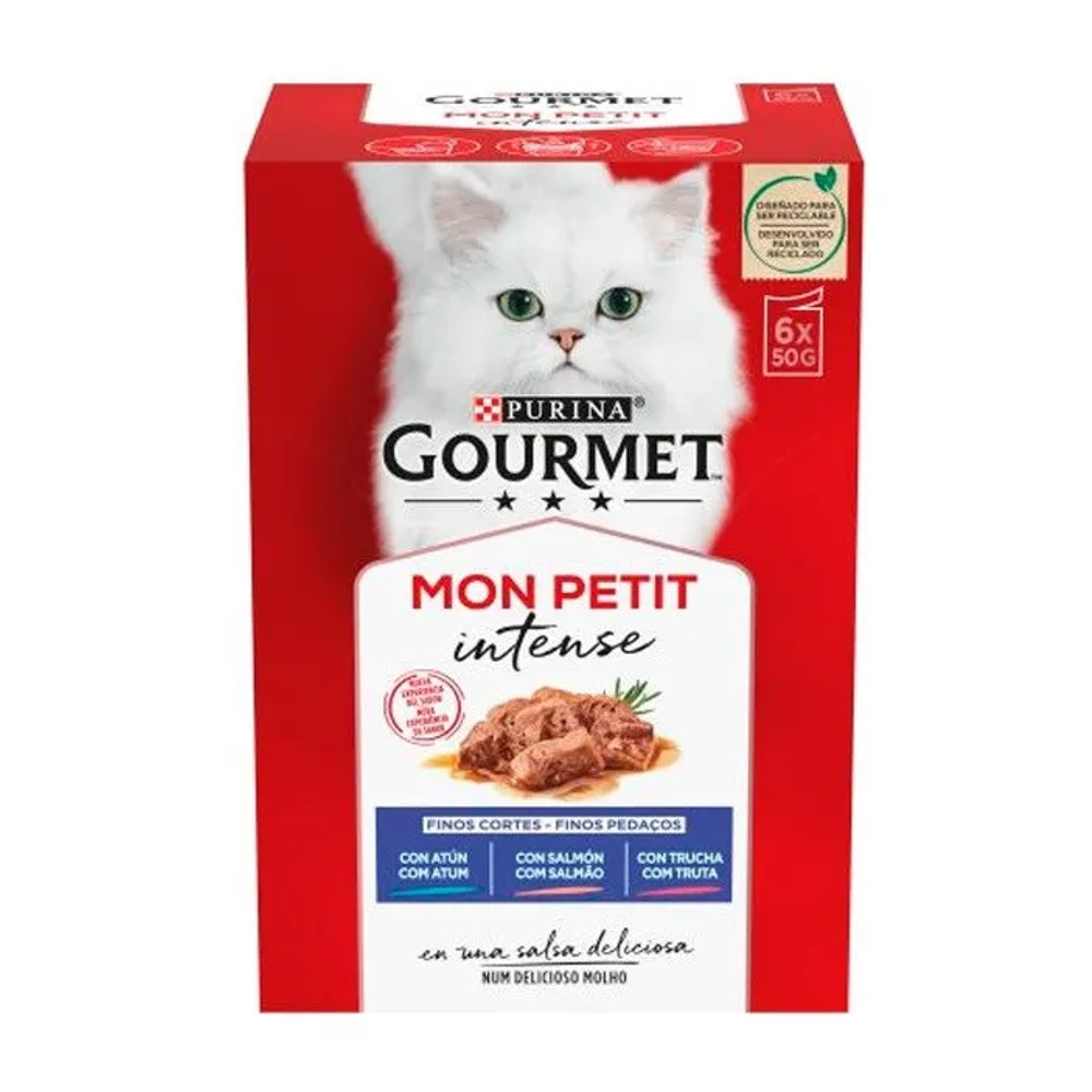 Purina Gourmet Mon Petit Sobres Atún Salmón y Trucha