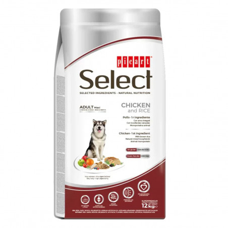 Picart Select Pienso de Pollo y Arroz para Perros Adult Maxi 12 Kg