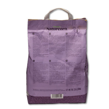 Wuapu Naturcorn Pelets Aglomerante para Gatos Aroma Lavanda 6 kg