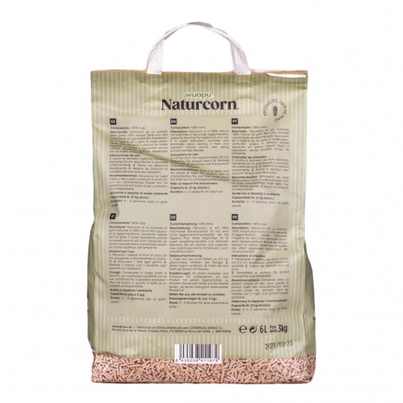Wuapu Naturcorn Original Pelets Aglomerantes para Gatos 6l