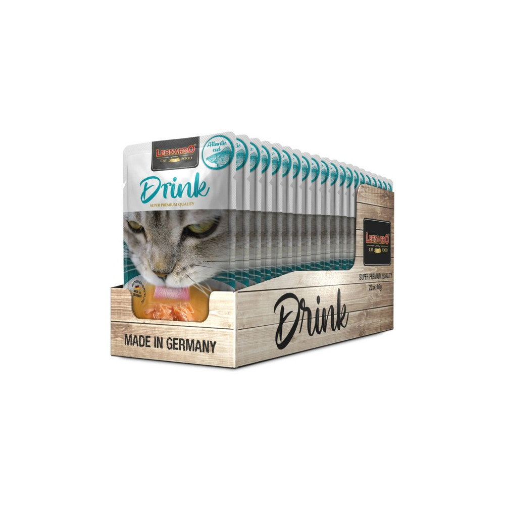 Leonardo Drink Care Atlantic Cod. Sopa de Bacalao para Gatos