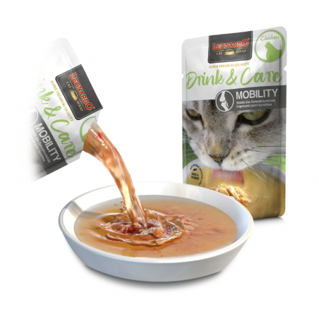 Leonardo Drink Care Mobility Chicken. Sopa De Pollo Para Gatos sobre sopa