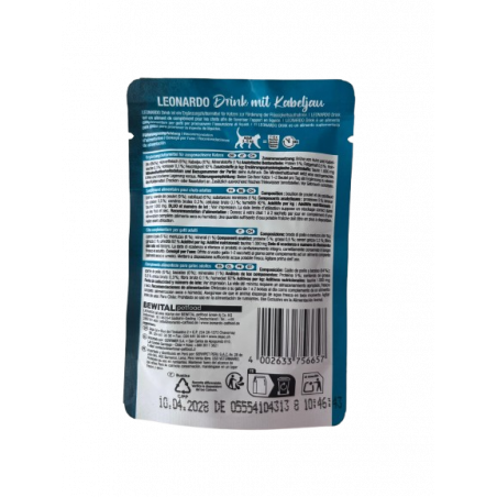 Leonardo Drink Care Atlantic Cod. Sopa de Bacalao para Gatos