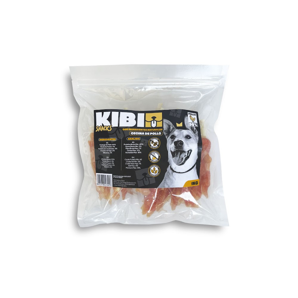 Kibi Snack Natural de Cecina de Pollo para perros 1 Kg