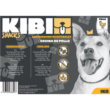 Kibi Snack Natural de Cecina de Pollo para perros 1 Kg