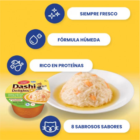 Churu Cat Dashi Pollo con atún y vieira