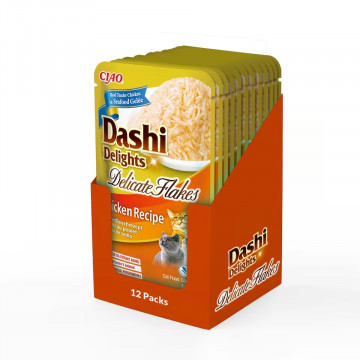 Imagen de Churu Cat Dashi Delights Delicate Flakes Pollo - 12 x 40 gr