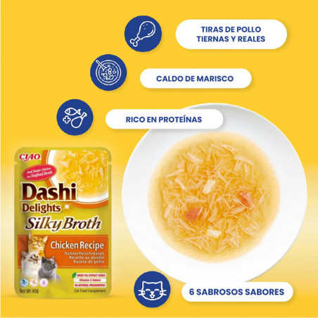 Churu Cat Dashi Delights Silky Broth Sopa de Pollo