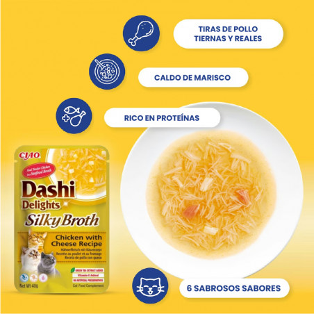 Churu Cat Dashi Delights Silky Broth Sopa de Pollo con Queso
