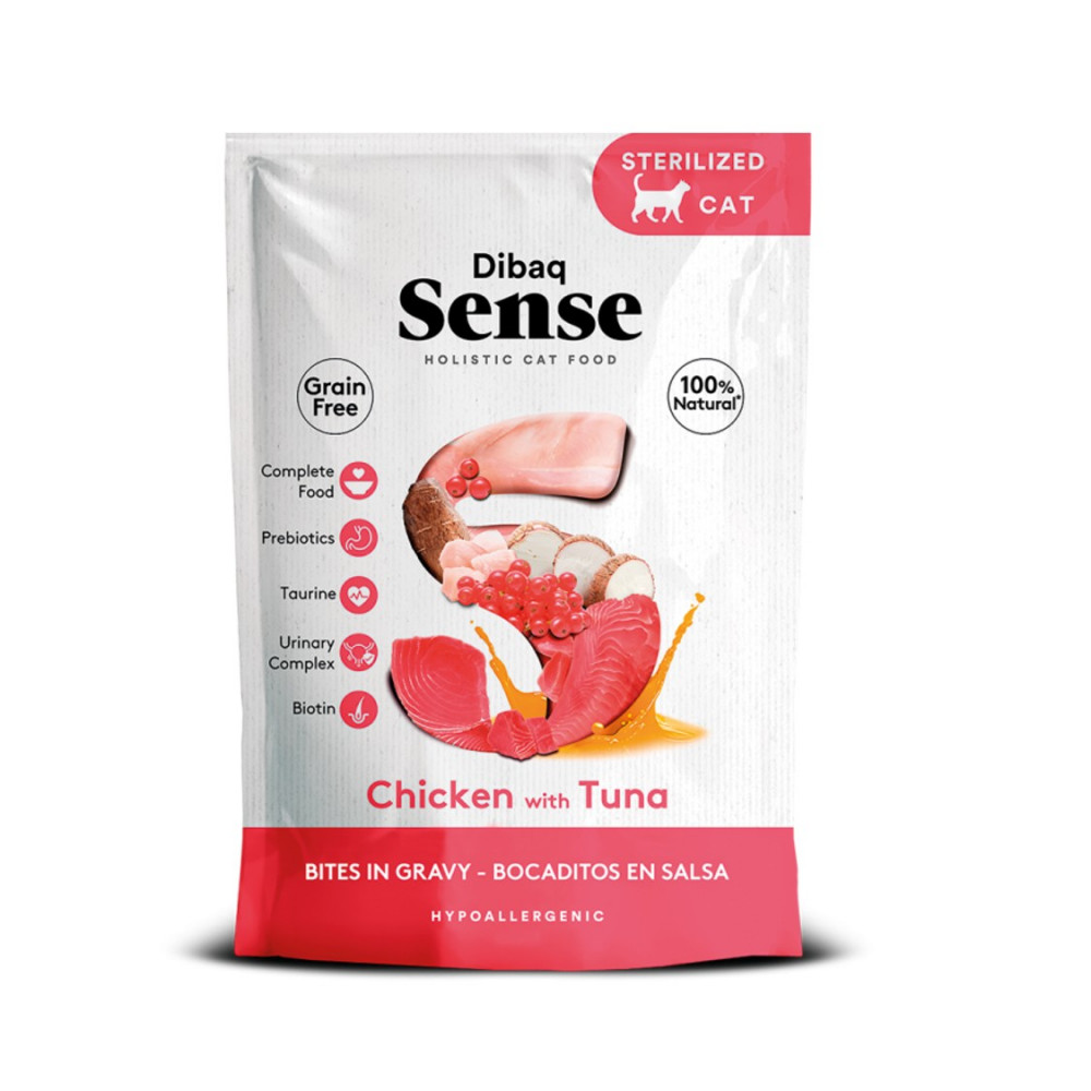 Dibaq Sense Cat Bocaditos de Pollo con Atún