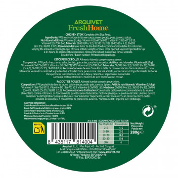 Arquivet Fresh Home Estofado de Pollo para perros