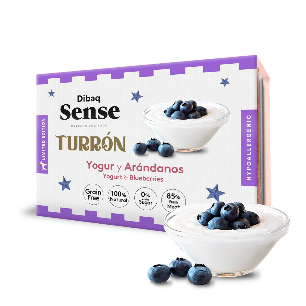 Dibaq Sense Dog Turrón de Yogurt y Arándanos 185 gr