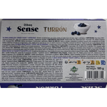 Dibaq Sense Dog Turrón de Yogurt y Arándanos ETIQUETA