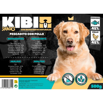 KIBI Snack de Pescaditos cubiertos con Pollo para Perros