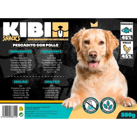 KIBI Snack de Pescaditos cubiertos con Pollo para Perros