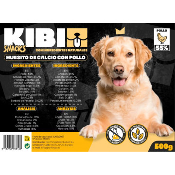 KIBI Snack Huesito de Calcio con Pollo para Perros