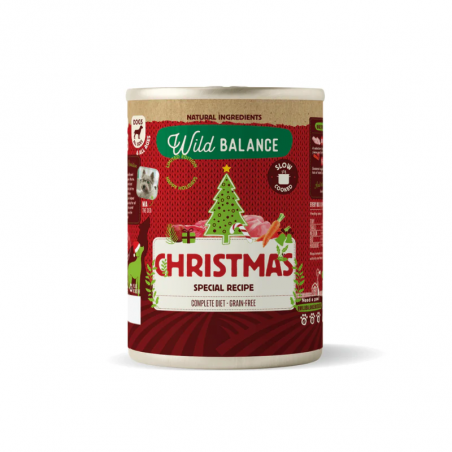 Wild Balance Receta de Navidad Lata de Ciervo y Conejo para Perros 400 gr