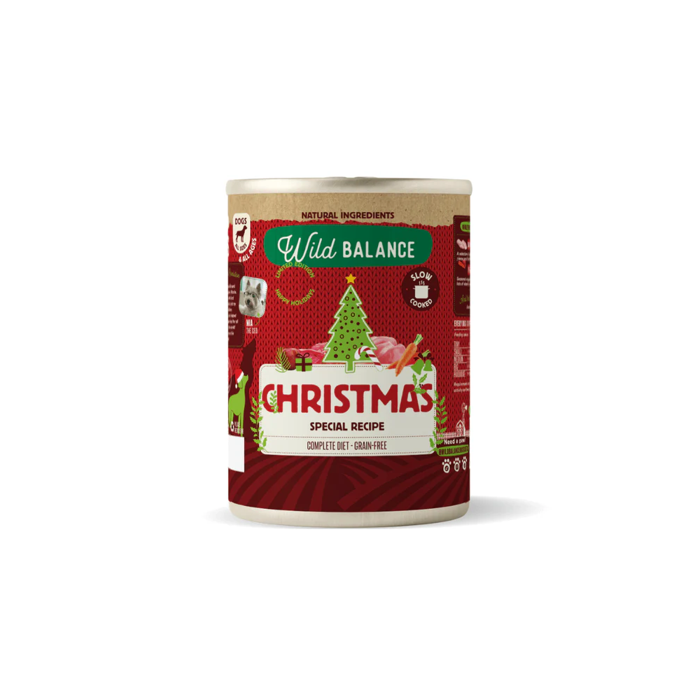 Wild Balance Receta de Navidad Lata de Ciervo y Conejo para Perros 400 gr