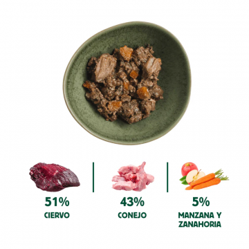 Wild Balance Receta de Navidad Lata de Ciervo y Conejo para Perros 400 gr