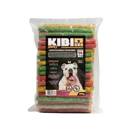 KIBI Barritas Munchy de Colores para Perros Sabor Ternera 950 gr