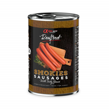 Alpha Spirit Lata Salchichas Frankfurt para Perros 400 gr