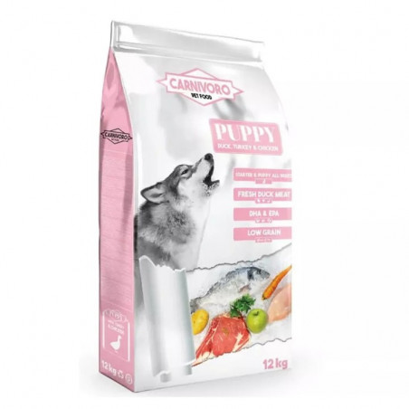 Carnívoro Puppy Pato, Pavo y Pollo (NUEVO) 12 kg