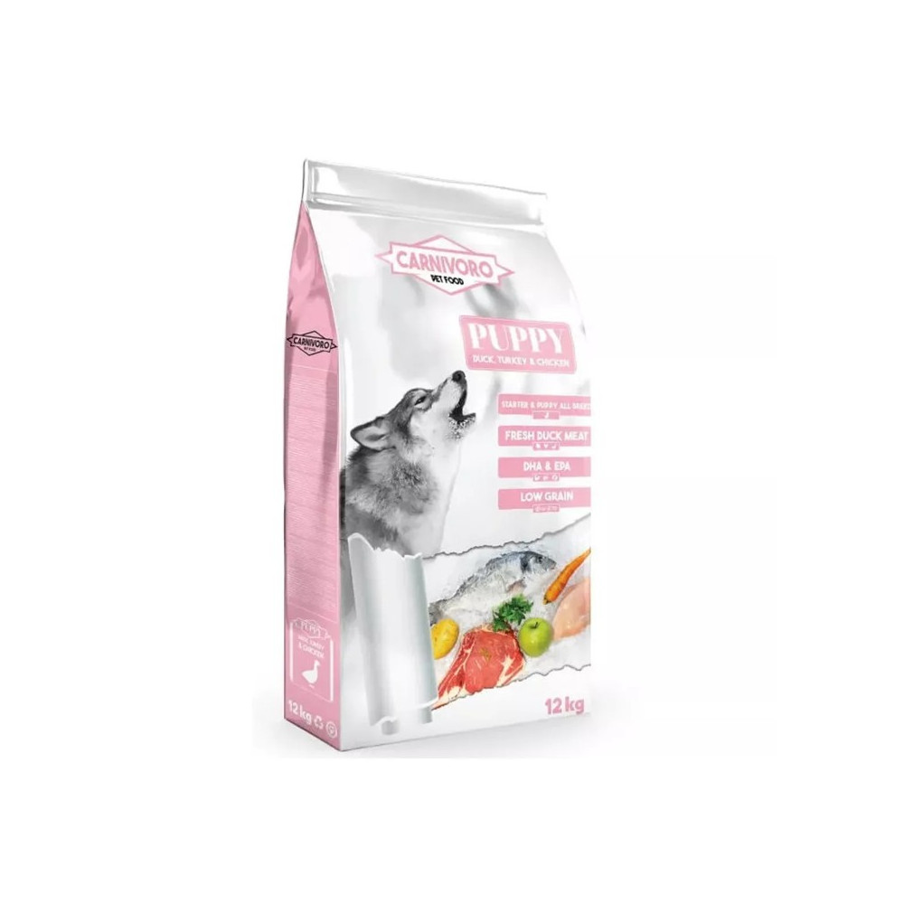 Carnívoro Puppy Pato, Pavo y Pollo (NUEVO) 12 kg
