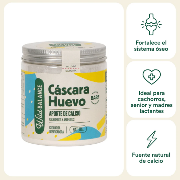 Wild Balance CÁSCARA DE HUEVO ORGÁNICO suplemento para perros y gatos