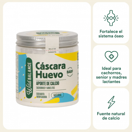Wild Balance CÁSCARA DE HUEVO ORGÁNICO suplemento para perros y gatos