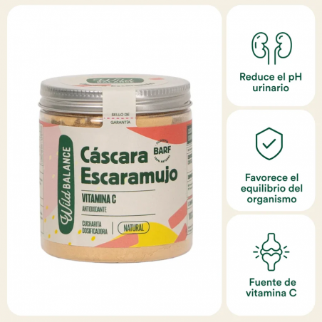 Wild Balance CÁSCARA DE ESCARAMUJO suplemento para perros y gatos