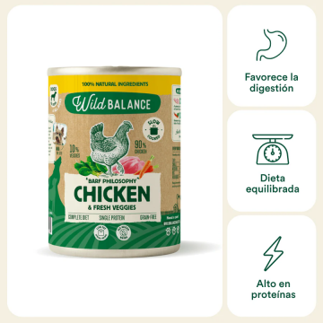 Wild Balance Lata BARF POLLO con Verduras Frescas