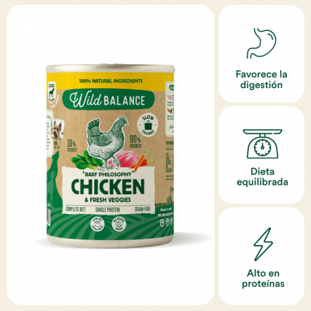 Wild Balance Lata BARF POLLO con Verduras Frescas