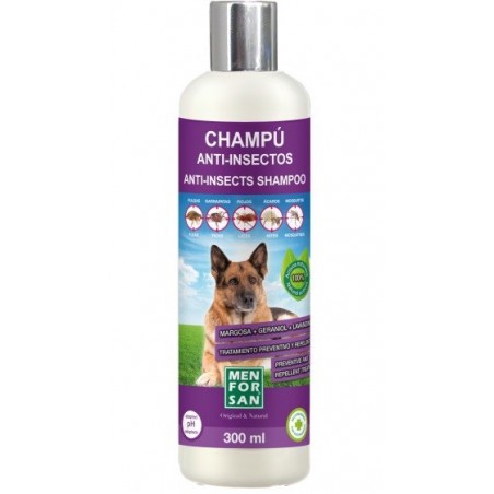 Menforsan Champu Anti-Insectos Margosa, Geraniol, Lavandino 300ml