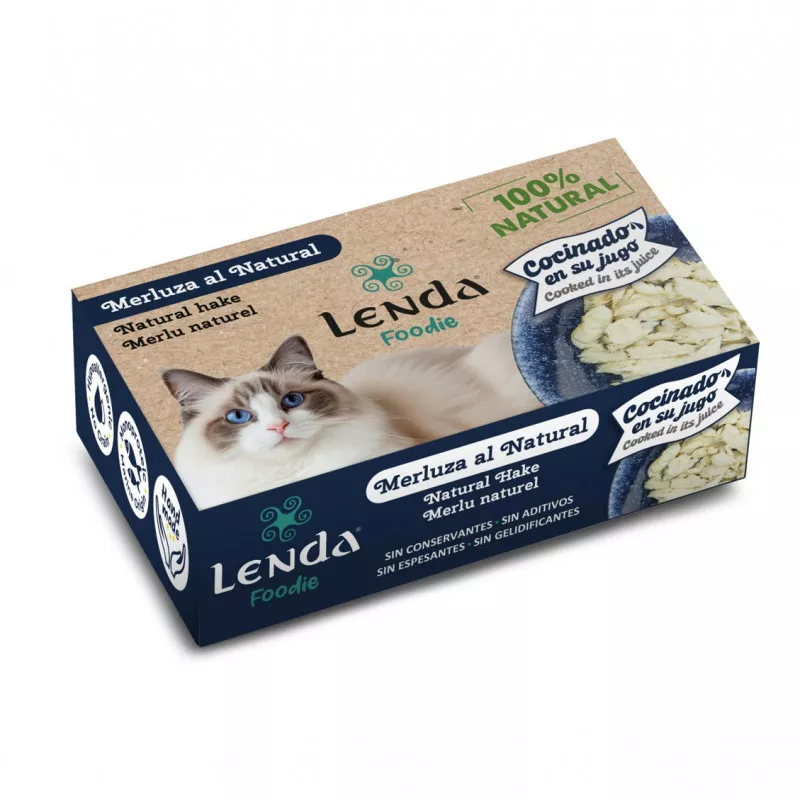 lenda foodie enlatada para gatos com pescada natural